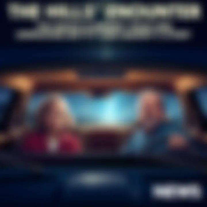 Betty and Barney Hill sitting in their car at night, looking surprised as bright lights appear in the sky above them.