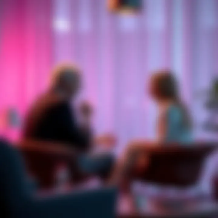 Joe Biden's daughter sharing her experiences about sexual trauma and hyper-sexualization during an interview setting.