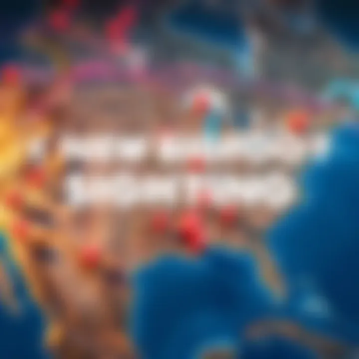 Map of Bigfoot Sightings A map showing new Bigfoot sighting locations with markers across different regions.