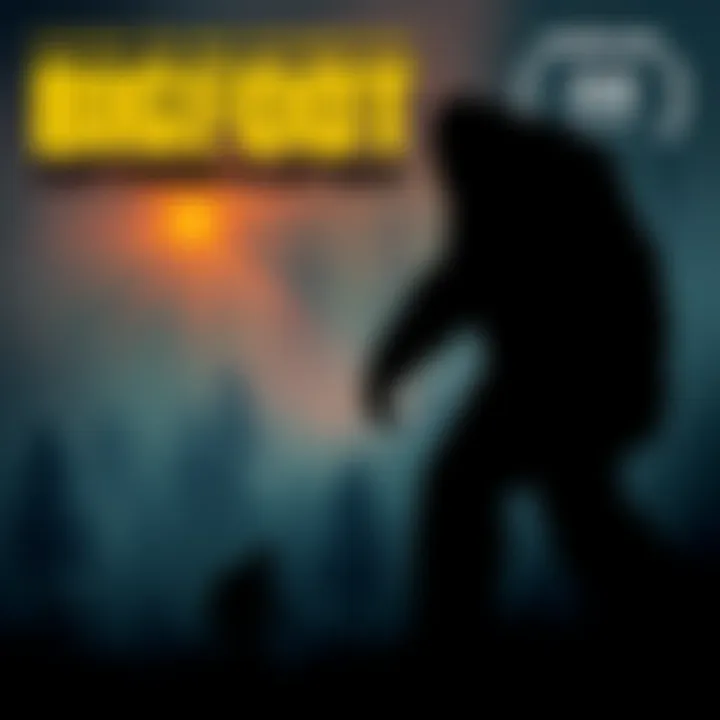 The poster for 'Capturing Bigfoot' with a Bigfoot silhouette and the Overlook Film Festival logo in the corner, reflecting the controversy over its removal.