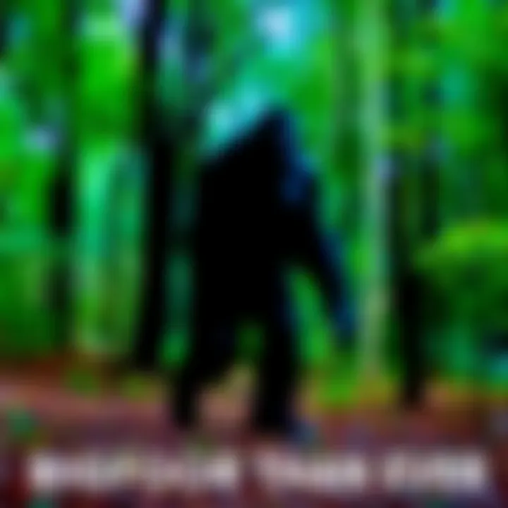 A still from Harley Hoffman's video showing a clear figure resembling Bigfoot walking through the woods.
