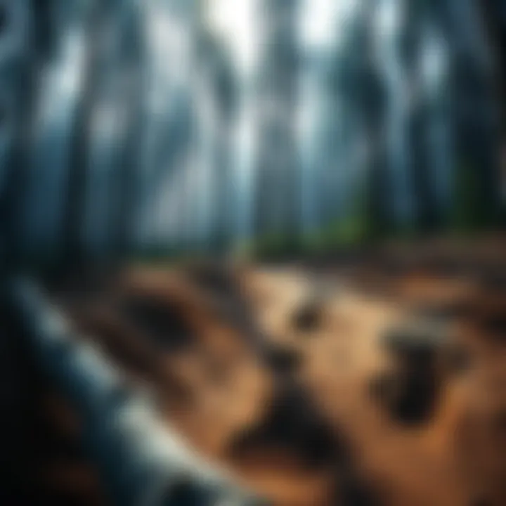 Large footprints in a wooded area suggest possible Bigfoot sightings