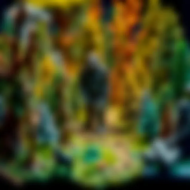 A detailed Bigfoot Matchbox Diorama showcasing Bigfoot figures and forest elements, highlighting intricate craftsmanship and design.