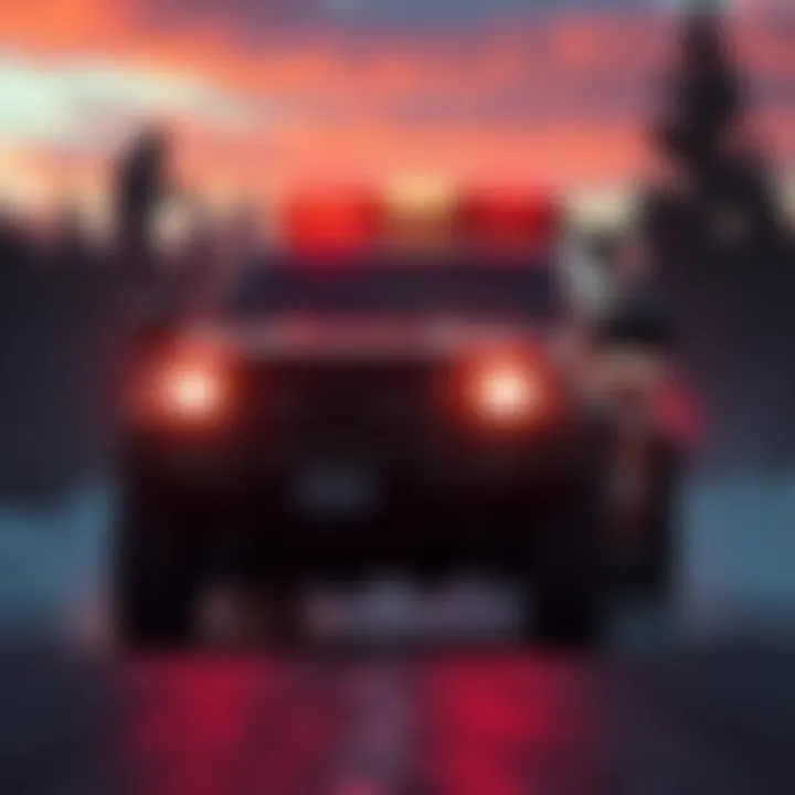 A specialized vehicle used by the US Government for Bigfoot investigations, featuring unique license plates and a rugged design.