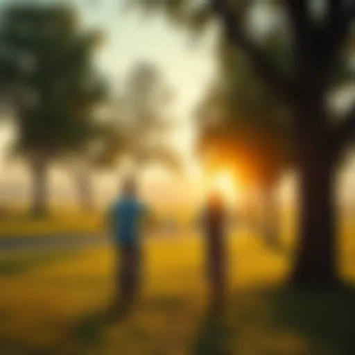 Group of friends biking in a park with a missing person poster on a tree