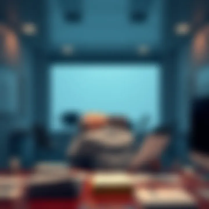 A wealthy businessman sitting alone in an office, looking troubled and contemplative, surrounded by financial reports and charts.