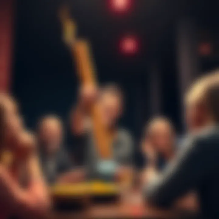 Billy holds up a Palo Santo stick while friends laugh and roll their eyes