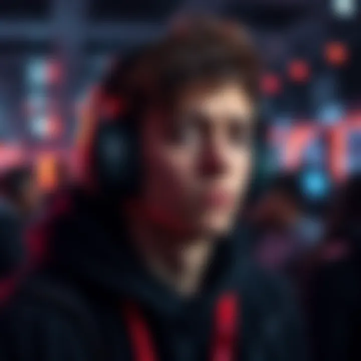 A person wearing headphones looking confused while listening to binaural beats.