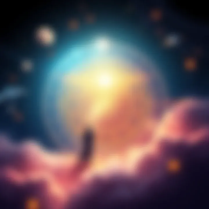 Astrological birth chart surrounded by zodiac symbols and celestial elements