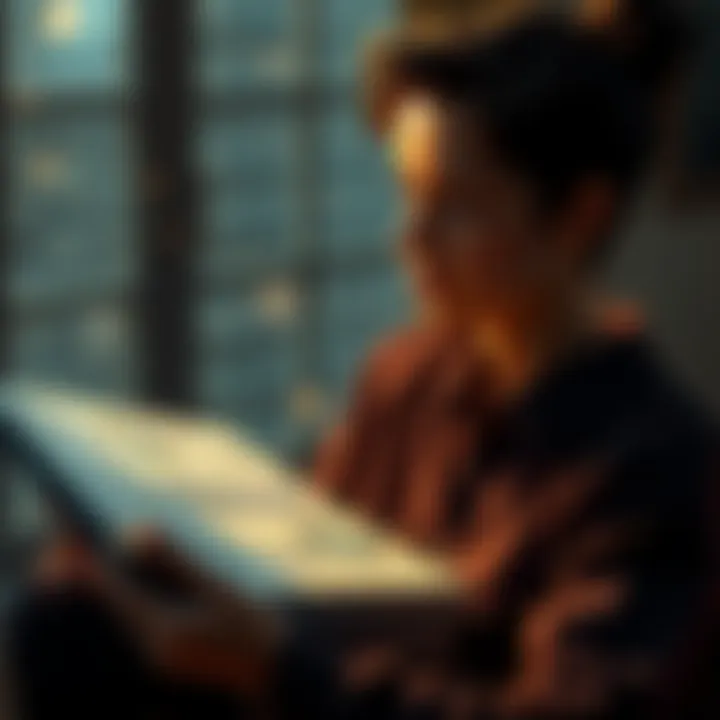 Birthday Reflection A person reflecting on their past year with a journal and astrological charts, symbolizing personal growth and change.