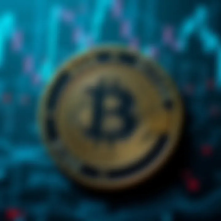 A Bitcoin symbol overlaid with the NSA logo, representing the conspiracy theory of NSA involvement in Bitcoin's creation.
