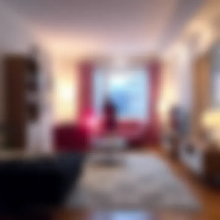 A video still showing an unusual event captured by a Blink camera in a clean apartment setting, with a focus on the unidentified occurrence that baffled viewers.