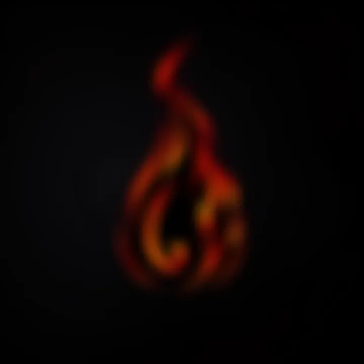 A glowing black flame representing personal power and defiance, surrounded by a dark background, symbolizing strength and individuality.