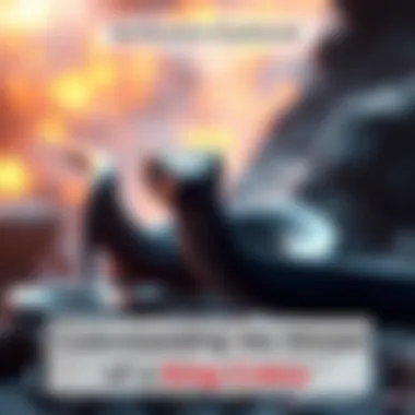 A vivid depiction of a black king cobra poised to leap, symbolizing transformation and danger in a dream setting.