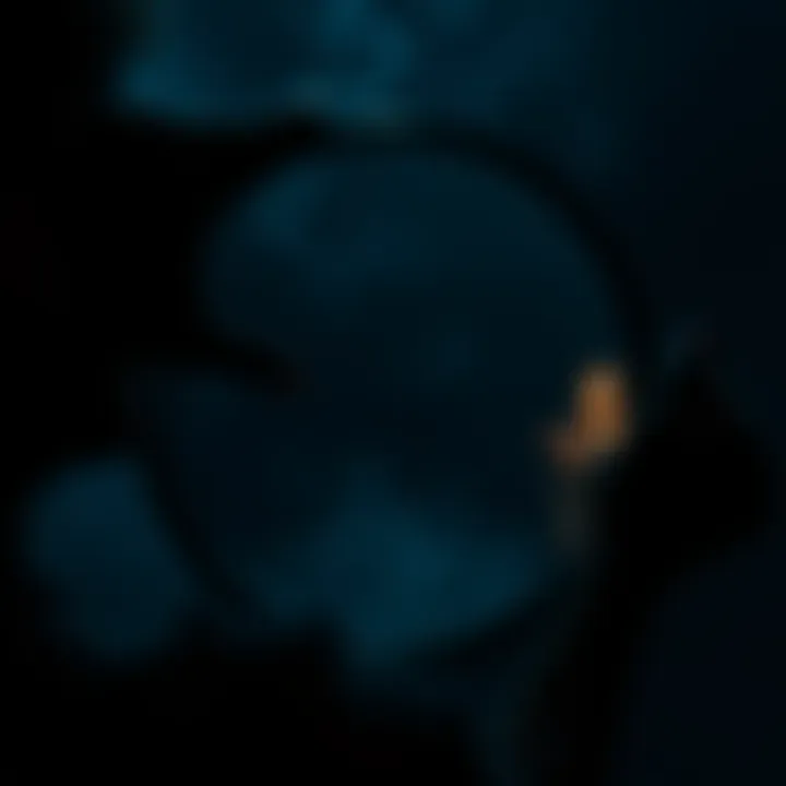 Person gazing into a dark mirror with faint reflections of a spirit and a mysterious woman appearing in the background