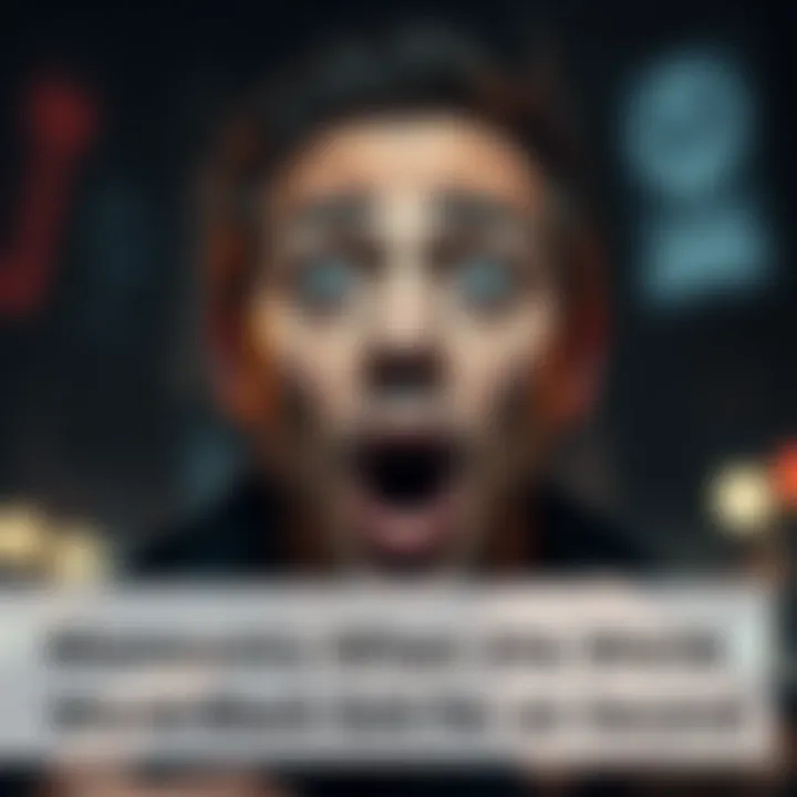 A person with a surprised expression as the world around them briefly goes dark, representing a moment of confusion.