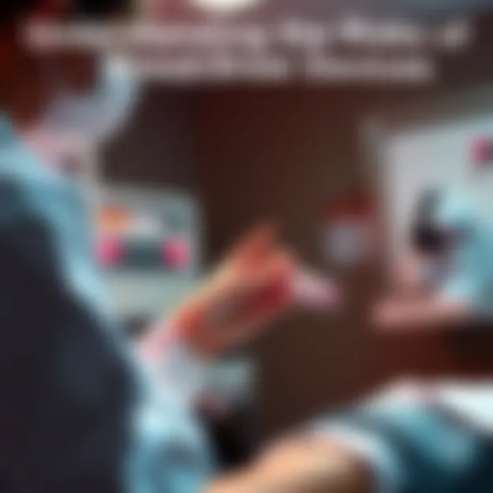 A nurse preparing to use a blood-draw device on a patient in a medical setting