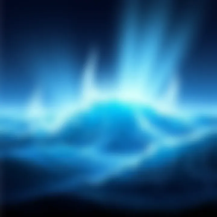 Sound wave representation of the Bloop An illustration of sound waves representing the Bloop phenomenon in the ocean