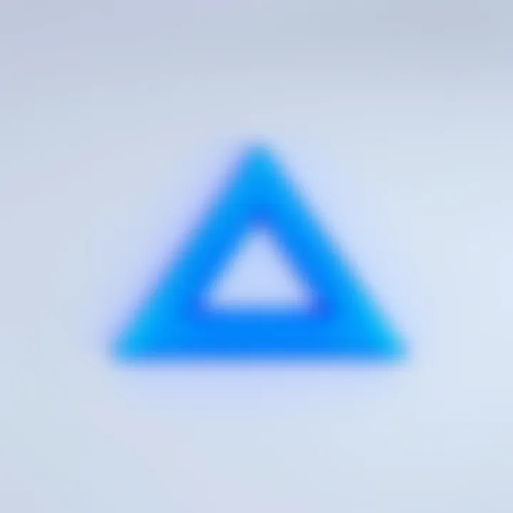 A large blue triangle symbol set against a neutral background, representing various interpretations and cultural meanings.