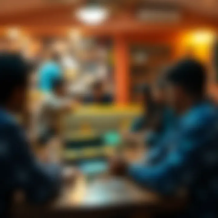 A group of people enjoying board games like Scrabble and Bananagrams at a casual meetup in South Goa.