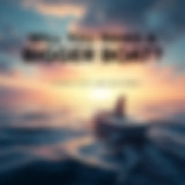 A boat on the water with a shark fin emerging nearby, symbolizing danger and the famous movie quote.