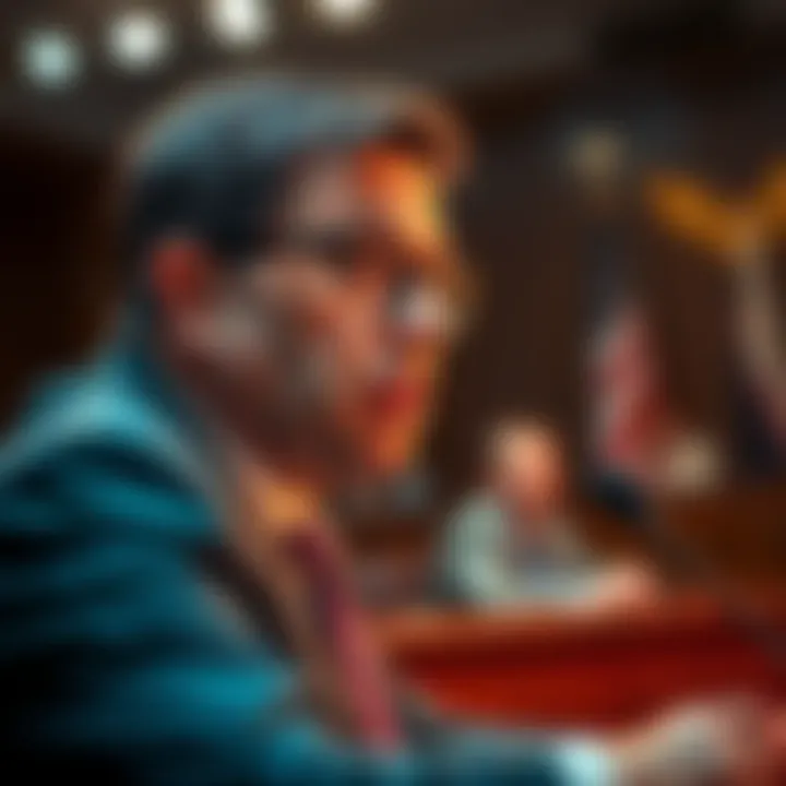 Bob Lazar speaking during a recent hearing, addressing sensitive information regarding his claims.
