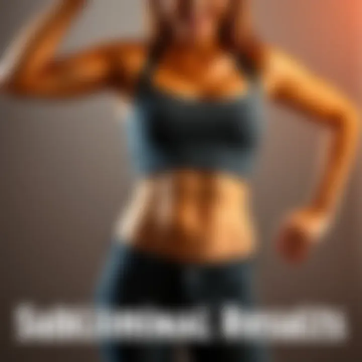Body Transformation Results A person shows off their slimmer waist and wider hips, smiling with confidence after a successful transformation journey.