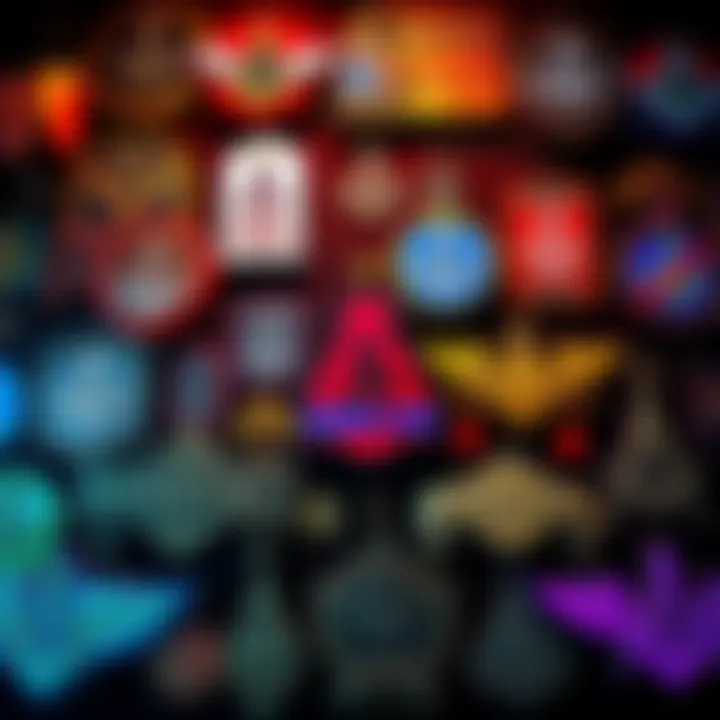 Bogus Masonic Grand Lodges A collection of fake Masonic grand lodge symbols and signs displayed together, showcasing various designs and colors.