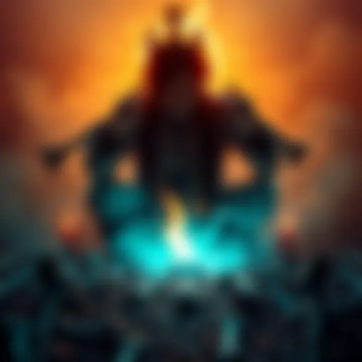A person performing bone throwing, with scattered bones and spiritual symbols around, creating a mystical atmosphere