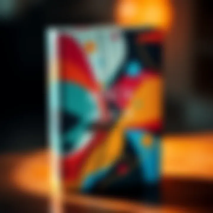 A colorful book cover featuring abstract shapes and lines, representing complex ideas of reality and existence.