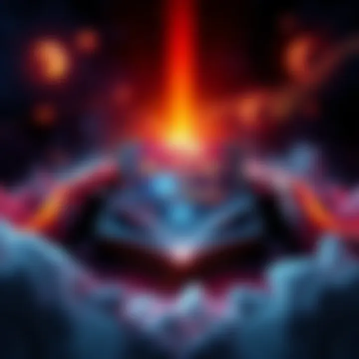 A symbolic representation of enlightenment and understanding, featuring a mysterious tome surrounded by cosmic elements.