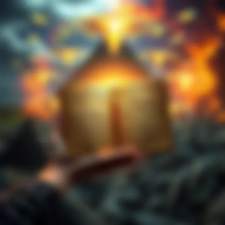 A person holding an ancient book surrounded by symbols of ancient civilizations and aliens.