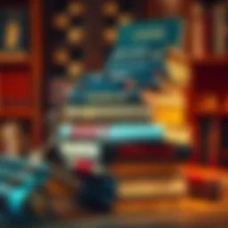 A stack of books on conspiracies, featuring titles about secret societies, politics, and paranormal topics.