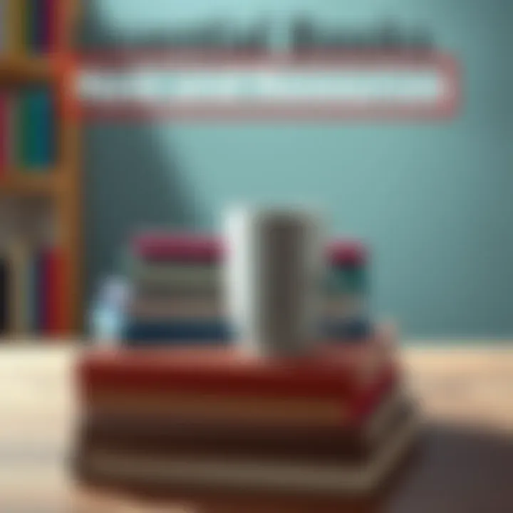 A stack of essential books with a cup of coffee, representing learning resources for beginners.