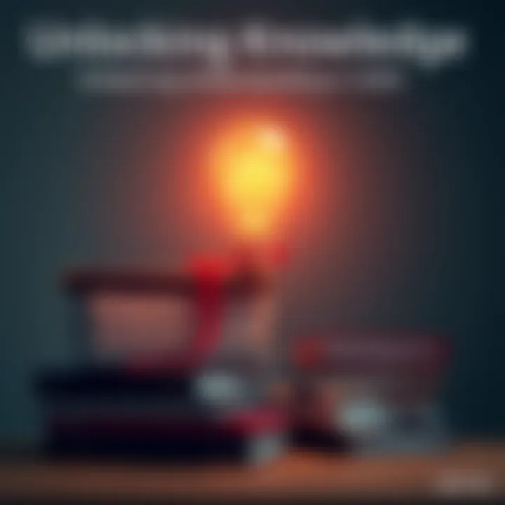 Books and Light Bulb A stack of books next to a glowing light bulb symbolizing knowledge and learning.