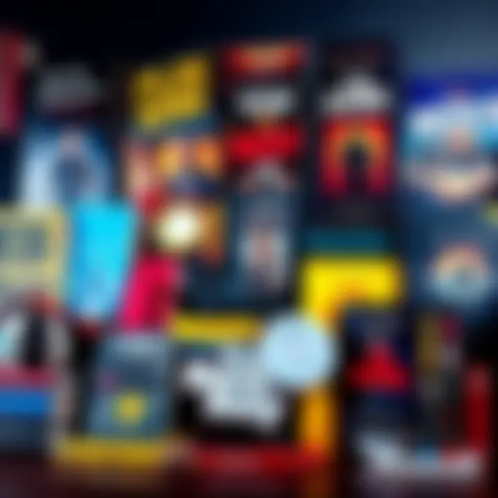 A collection of popular books and movie posters displayed together