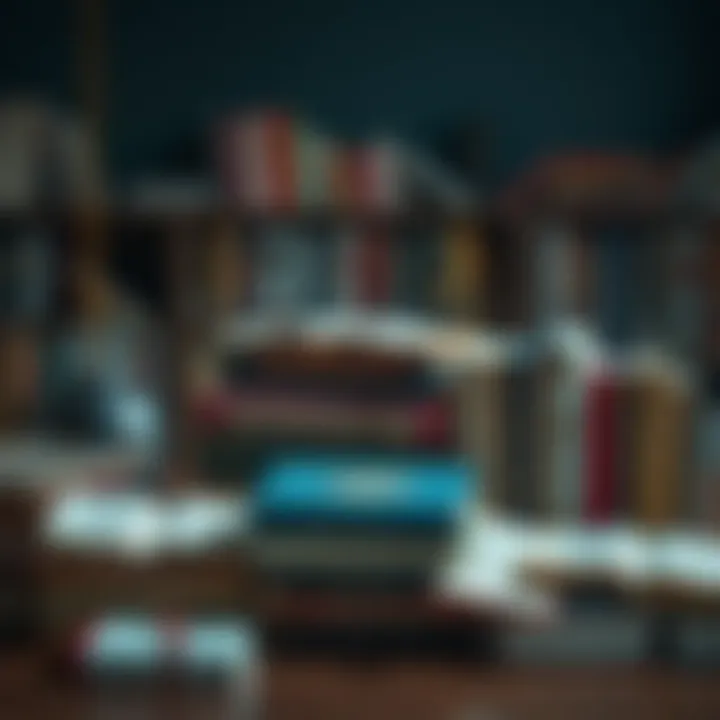 A collection of books focused on reincarnation and past lives arranged on a table