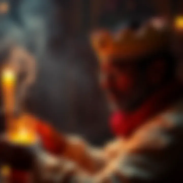 Individual engaged in a spiritual ritual, surrounded by candles and symbols, reflecting their personal experience