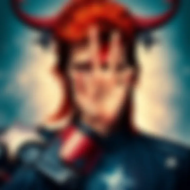 David Bowie's Starman Symbolism A representation of David Bowie's Starman with the horned-hand sign and elements of Harpocrates symbolism.