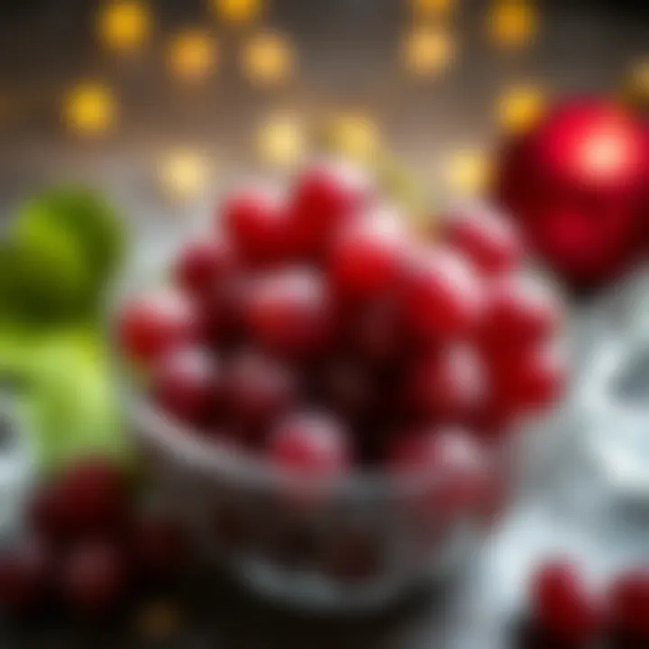 A bowl filled with twelve ripe grapes, ready to be eaten at midnight for New Year's Eve celebrations.