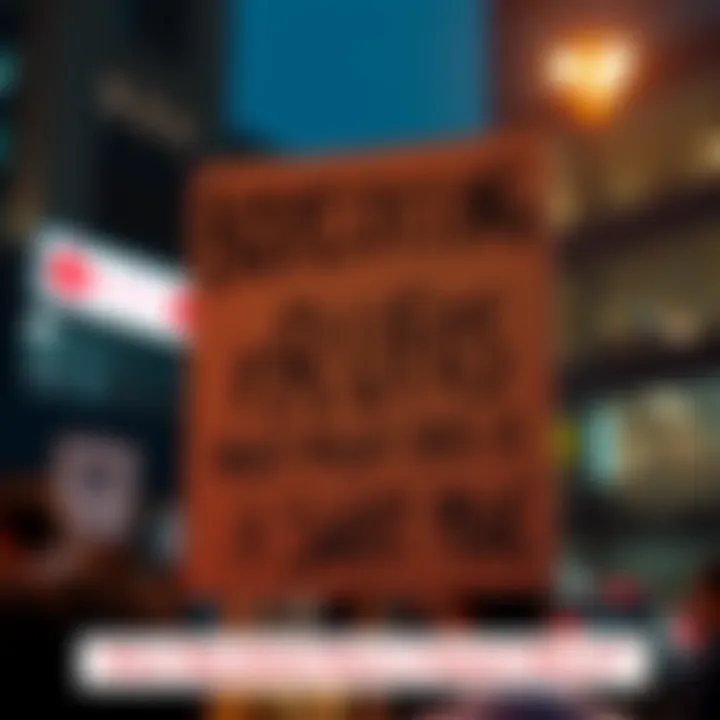 A protest sign expressing concern over a UFO forum's controversial ties to Epstein