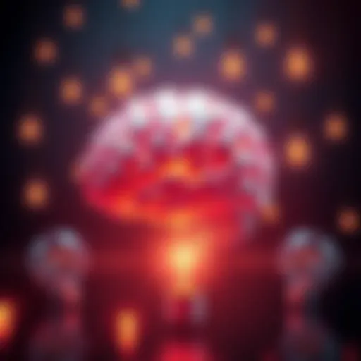 A glowing brain surrounded by light bulbs representing increased mental clarity and energy.