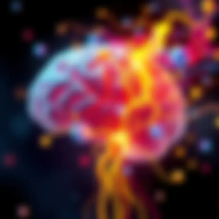 A visual representation of a brain with abstract shapes and colors symbolizing consciousness and idealism.