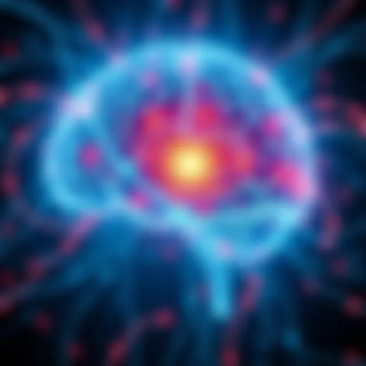 An illustration showing unusual brain activity patterns during a near death experience, highlighting quantum consciousness and brain dynamics.