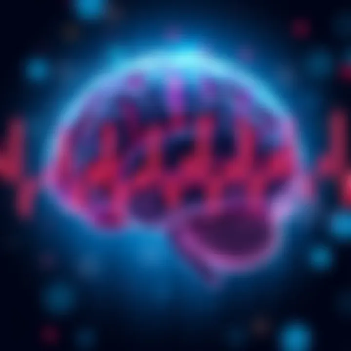 Illustration showing brain waves and creativity symbols to represent sleep states affecting creativity.