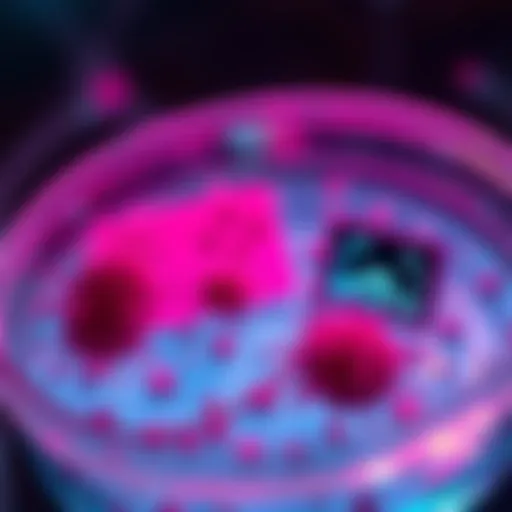 A close-up view of brain cells in a petri dish with a video game interface displayed on a screen beside them, illustrating their learning process.