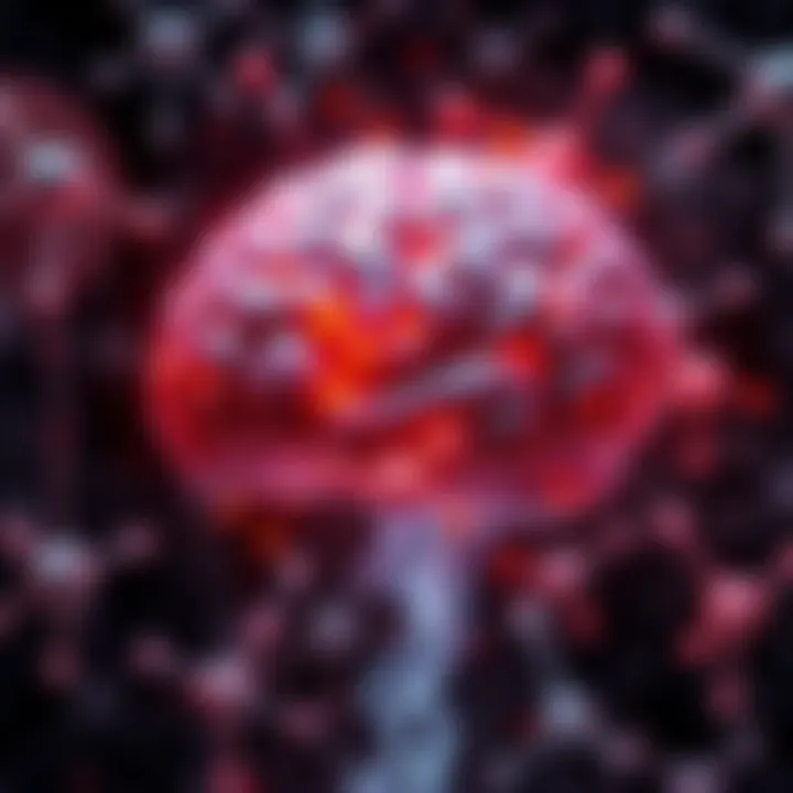 Illustration of a human brain with chemical reactions represented, showing the complexity of cognition beyond digital computation.