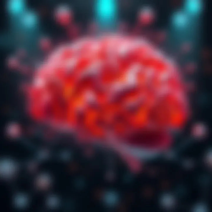 Illustration of a brain made of tiny parts representing consciousness and individualism ideas.