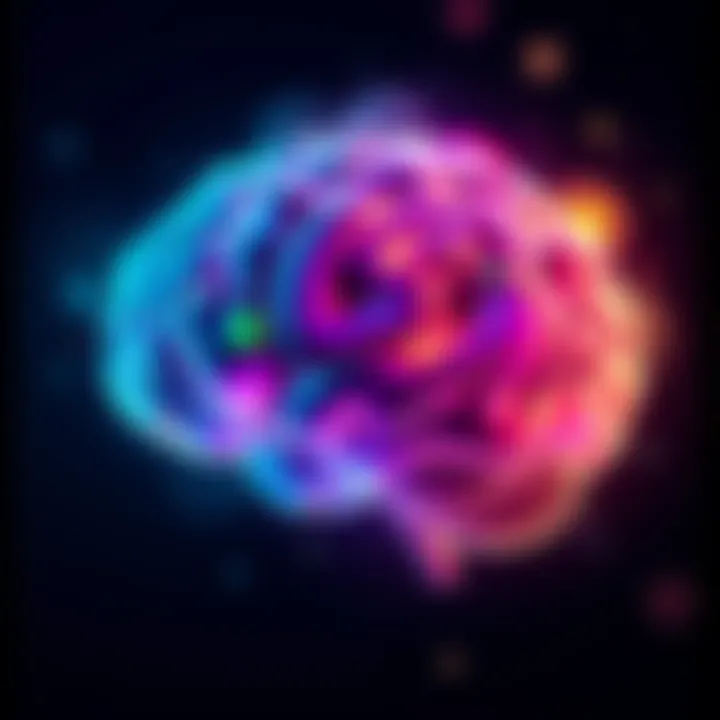 An abstract representation of a brain with swirling colors, symbolizing the idea of consciousness and perception.