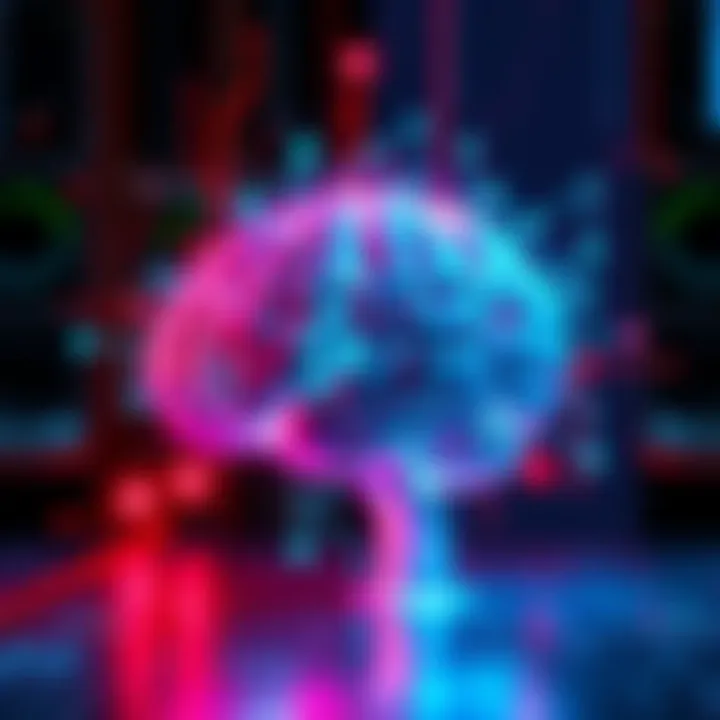 Illustration of a brain surrounded by digital elements, symbolizing the connection between consciousness and technology